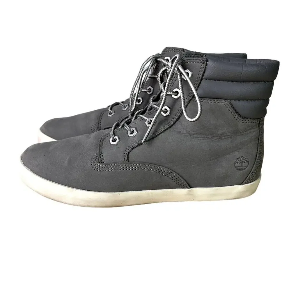 Timberland Sneakers Womens 9 Dausette Gray Nubuck Leather High Top Ortholite
